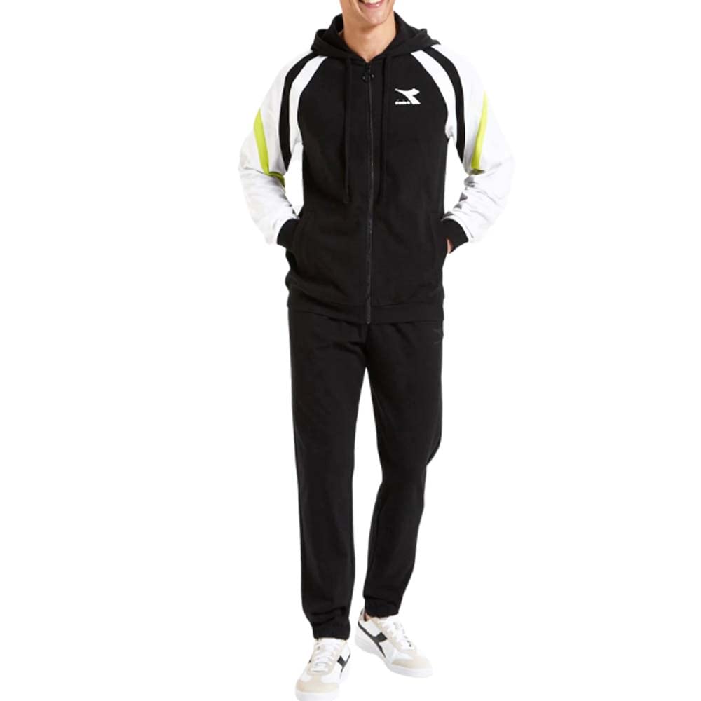 Diadora TRACKSUIT HOODIE FZ CORE TUTA UOMO FELPA PRIMAVERILE COMPLETO 102.178181