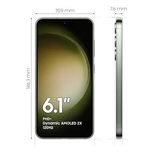 SAMSUNG Galaxy S23 Smartphone Android 5G avec Galaxy AI, 128 Go, Chargeur Secteur Rapide 25W Inclus [Exclusivité Amazon], Smartphone déverrouillé, Vert d'eau, Version FR