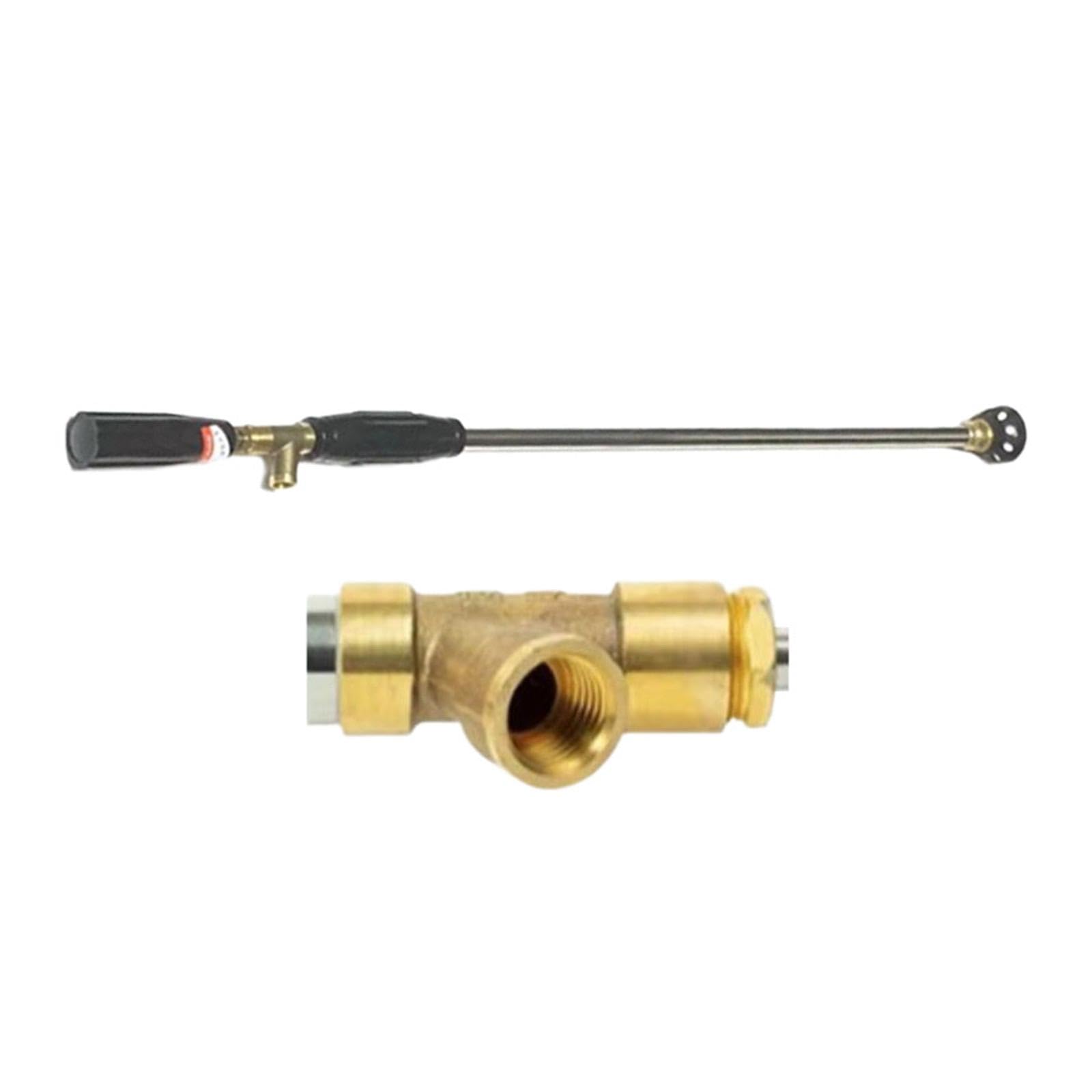 KESOTO Pulverizador de Agua de Alta Presión Rociador Regulable Portatil de Acero Inoxidable Herramienta Resistente para Riego de Jardines Accesorio para, Los 90CM