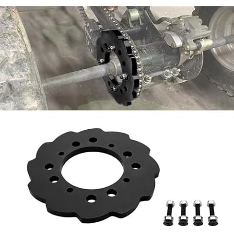 Canitu Sprocket Guard,Motorcycle 1/2 Poly Billet Aluminum Chainring Sprockets Chain Guard Protector Cover for Honda TRX250R / TRX450R / TRX400EX / TRX250X / TRX400EX (Black) Cover