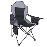 YEAUPE PRO Campingstuhl Faltbar Bequem Gepolster, 150 KG Belastbar