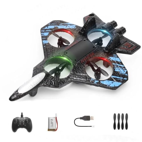Image of Foam Remote Control RC Planes for Kids, RC Airplane Fighter Jet with Light, 360 Flip Fighter Jet Toys, Stunt Roll, Airplane Toy(Blue).