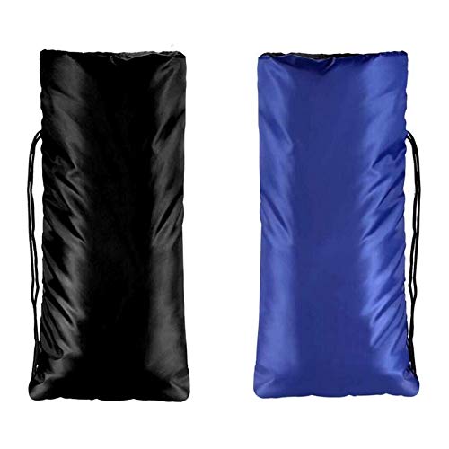 Moligh doll Set of 2 Long Outdoor Faucet Cover, Padded Faucet Sock for Cold Weather and Freeze,Black+Blue