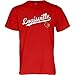 Blue 84 Men's Louisville Cardinals T-Shirt Cursive Team Color, Team Color, Large