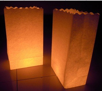 Fascola 20 X Pure White Luminaria Paper Lantern Candle Bag For Xmas Bbq Party Wedding #TOP21