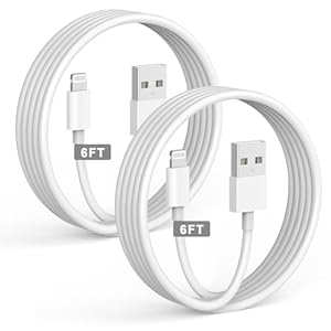 Cargador para iPhone [certificado Apple MFi] Cable USB a Lightning de carga rápida de 6 pies, cargador de pared USB, paquete de 2 cables de carga para iPhone compatibles con iPhone 14 13 12 11 Pro Max