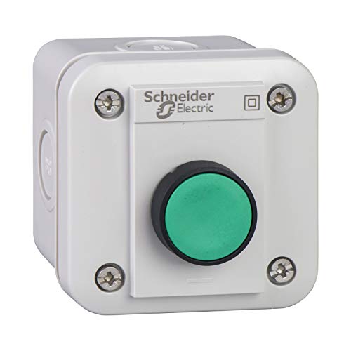Boîtier plastique avec bouton poussoir vert 1NO pour commande électrique