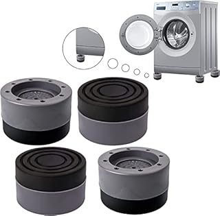 yingd Washing Machine Feet Pads,4PCS Anti Vibration Mat,Rubber Feet Pad,Shock & Noise Cancelling Feet Mat,Non-slip Fixed Anti-deviation,Used Dryer,Washing Machine & Dishwasher (Gray),Black,One Size