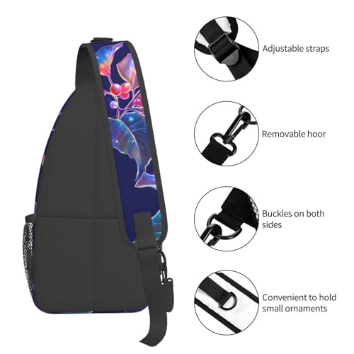 Bolso Cruzado Art Colorful Leaf para Mujer y Hombre miniatura 5
