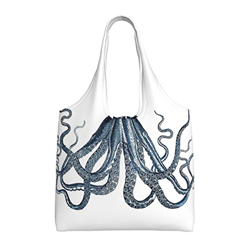 Sac à main portable pieuvre en toile le cabas esthétique pour le shopping