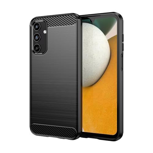 Max Power Digital Funda para móvil Samsung Galaxy A15 Carcasa Protectora Antigolpes Silicona Negra Diseño Fibra de Carbono Resistente Absorción de Choque [Compatible Carga Inalámbrica]