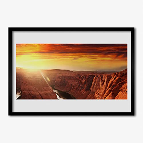 Affiche encadrée salon et chambre tableau paysage de canyon grand format 70x50