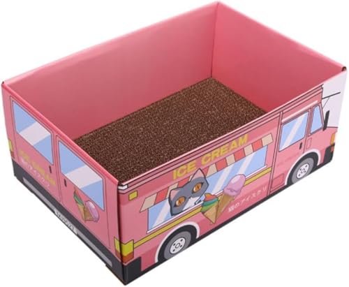 KOKUMON 猫タバコ爪切り段ボール 爪切り付き 猫ベッド 猫ソファ 爪やすり ペット用品 車用段ボール猫ボックス 猫爪とぎボード オールインワン 傷つきにくい