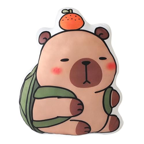 Capybara - Cojín de peluche Capybara, cojín decorativo ultrasuave de peluche Capybara, cojín de juguete y peluche, muñecos de tela de capibara, muñeca de almohada realista para niños