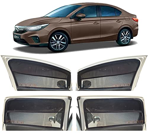 Image of Autofact Side Window Magnetic Sunshades Compatible with City (2020 to 2023), Special Z Black mesh to Block Sun Glare and UV Rays