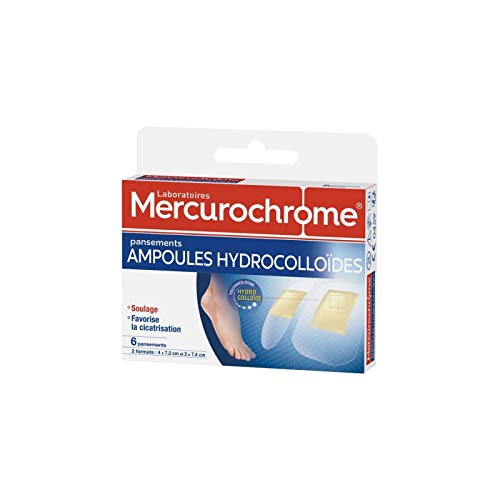 PANSEMENTS HYDROCOLLOÏDES AMPOULES 2 TAILLES, MERCUROCHROME, 6 PANSEMENTS, LOT DE 3