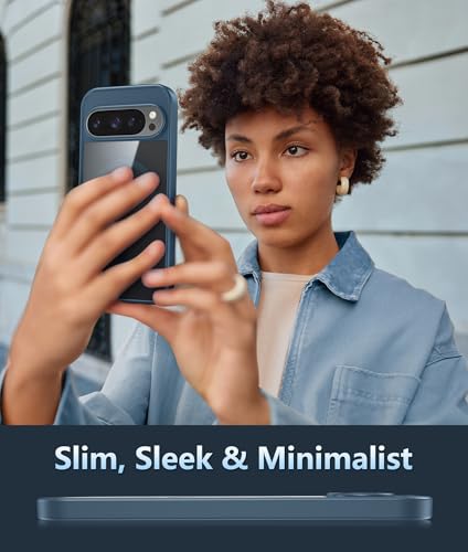 Image of FNTCASE for Google Pixel-9-Pro XL Case: Clear Case Magnetic Military Grade Drop Protection Anti Yellowing Cell Phone Cover - Rugged Shockproof Protective Bumper Transparent Cases(SapphireBlue)