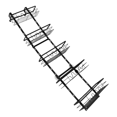 Cabilock Over The Door Hanging Storage Rack Basket Organizer for Kitchen Bathroom No Drill Installation Space Saving Metal Shelves for Toiletries Spices