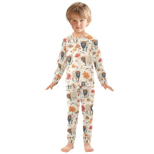 senya Highland Cattle Tree P Pajamas Set Long Sleeve Soft Cotton Sleepwear 2 Piece3