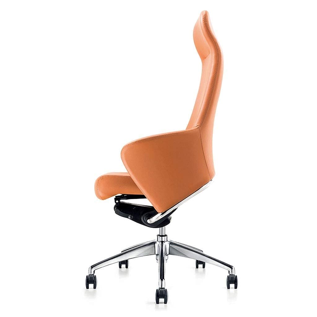 Poltrona direzionale in pelle Sedia girevole durevole e stabile Sedia comoda extra imbottita Sedia da ufficio sollevabile (Colore : Grigio) interessante To pursue happiness