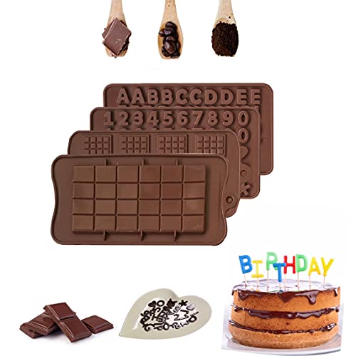 4Pack Chocolate Bar Mold/ Break Apart Silicone Candy Mold Protein Engery Bar Mold for Making Chocolate, Pudding, Cake, Mousse, Easy To Clean 4Pack Chocolate Bar Mold/ Break Apart Silicone Candy Mold Protein Engery Bar Mold for Making Chocolate, Pudding, Cake, Mousse, Easy To Clean