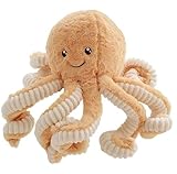 39,9 cm Plüsch-Oktopus, weiches Plüschtier, gefülltes Meerestier, für Zuhause, Jungen, Mädchen, Geburtstag, Weihnachten, Geschenke (braun)