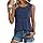 AUTOMET Womens Tank Tops 2025 Summer Dressy Casual Blouses Sleeveless Flowy Crewneck Outfits Basic Trendy Clothes Navy S