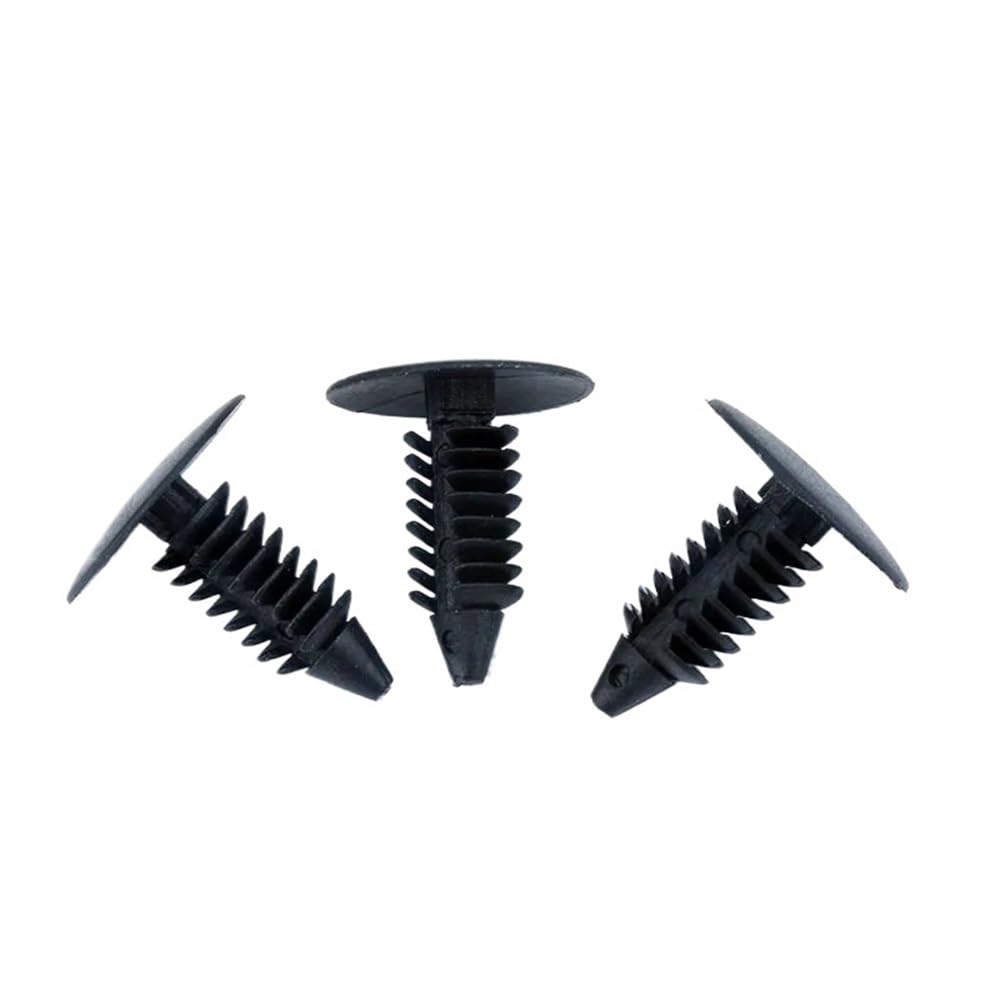 YTQMoreBNZ 20/50Pcs 8mm Auto Fastener Fit Hole Nylon Car Clips Fender Bumper Shield Retainer Plastic Rivet For GM Ford Chrysler(50pcs)