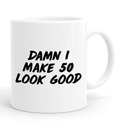 joey 50th Birthday Gifts for Women, Funny 11 oz Damn I Make 50 Look Good Mug, 1969 50 Year Old Birthday Gifts Coffee Mugs for Her, Friend, Mom, Sister, Wife, Grandma, Coworker joey 50th Birthday Gifts for Women, Funny 11 oz Damn I Make 50 Look Good Mug, 1969 50 Year Old Birthday Gifts Coffee Mugs for Her, Friend, Mom, Sister, Wife, Grandma, Coworker