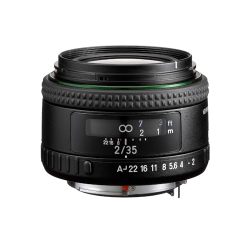 HD PENTAX-FA35mmF2 Versatile Wide-Angle Lens Latest HD Coating minimizes Flare and Ghost SP Coating to Repel Stains New Exterior Design Hybrid aspherical Lens for Extra-Clear, high-Contrast Images