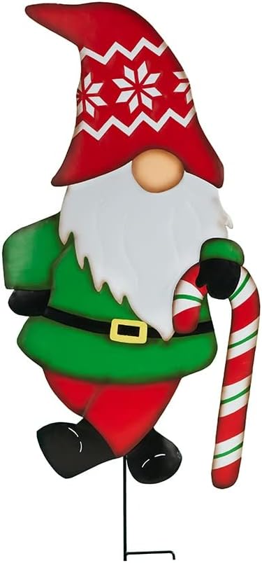 The Lakeside Collection Christmas Gnome Candy Kane