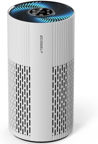 Air Purifiers for Home Large Room Cover Up to 1500 Ft² with True HEPA Filter, 20dB Sleep Mode, 360° Air Intake & Outlet, HAP604, Off White