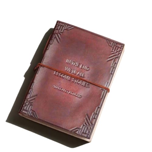 Soothi, We All Become Stories, Handmade Antique Leather Journal for Travel or Diary, Unlined, Brown, 7''x5''
