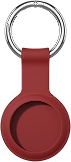 جراب حماية متوافق مع جهاز ايرتاج من السيليكون مع حلقة مفاتيح من ايه وينر (لون أحمر)