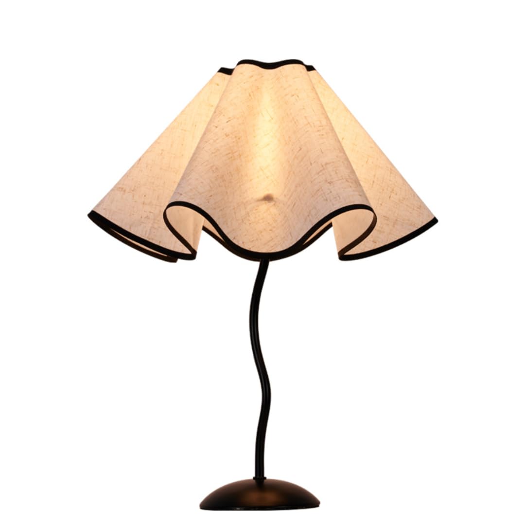 GUANSHAN Vintage Petal Umbrella Table Lamp Elegant Retro Lotus Leaf Table Light Bedside Table Lighting Decorative Table Lamp Night Light for Bedroom, Living Room