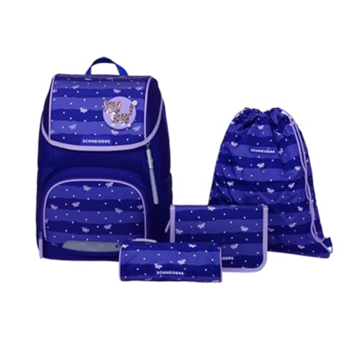 Schneiders sac d'école sac à dos de loisirs Ergojet 2in1 Schulranzen Set 5 pièces 21L Blissy Butterfly pourpre