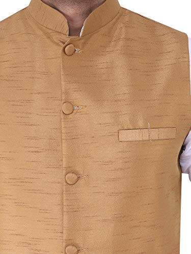 Image of Sadree Silk Men's Kurta Pajama Waistcoat or Nehru Jacket Set