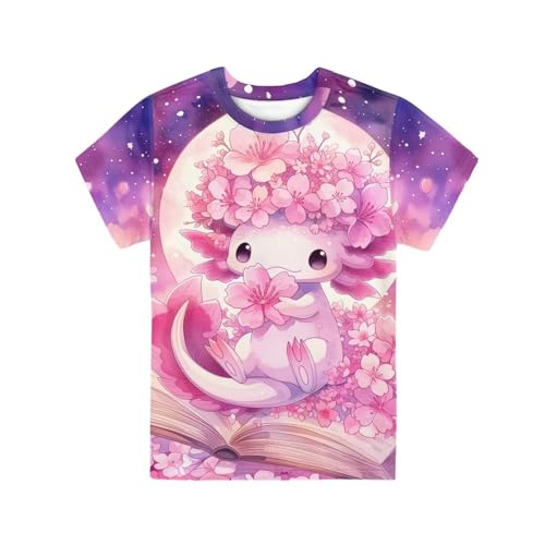 Image of WELLFLYHOM Kids Tshirts Girls Boys Short Sleeve Crewneck Tees Shirts Casual Sport Pullover Tops Size 3-16 Years