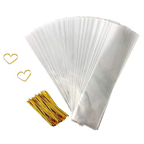 Cellophane Goody Bags 200 PCS Clear Treat Bags Pretzel Bags for Party Favor