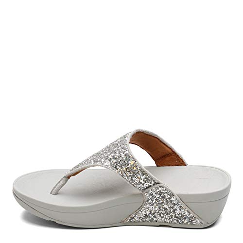 Image of FitFlop Lulu Multi-Tonal Glitter Toe-Post Sandals
