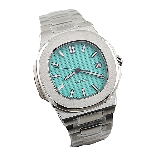 No Logo NH35 Caja Nautilus Reloj 40mm Hombre En Acero Inoxidable Mecánico Relojes De Pulsera Instalación Reloj Movimiento NH35, Clásico