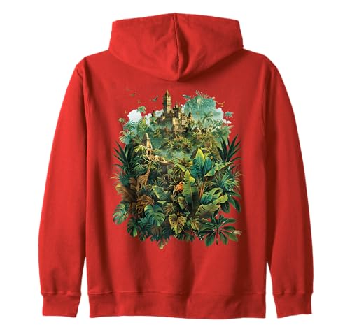 Avventura Fantastica Castello Medievale Felpa con Cappuccio