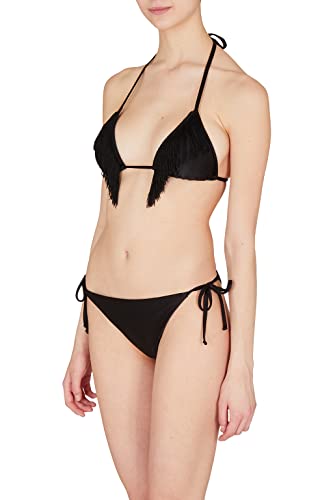 Bikini Triangle Armani String Maillot de Bain Deux Pièces Franges Lycra Femme
