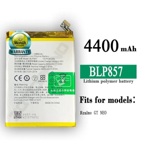 Image of Original BLP857 Battery for Oppo Q3 Pro / G7 Max /GT Neo Battery with 6 Month Warranty***(N290)