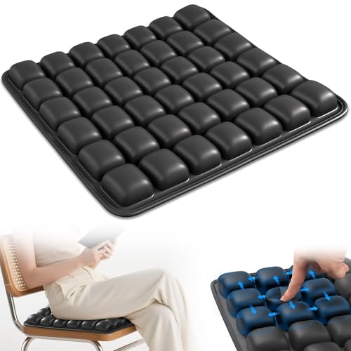Upgrade Airplane Seat Cushion with No External Air Pump, Inflatable Seat Cushion for Long Flights,...