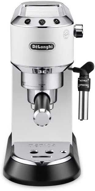 DeLonghi Dedica EC685.W Macchina da Caffè Espresso Manuale e Cappuccino, Caffè in Polvere o in Cialde E.S.E. DLSC500 ECODECALK Decalcificante Macchine Caffè Ecologico, Materie Prime Naturali