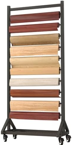 Heavy Duty Movable Wallpaper Storage Rack, 8-Rod Organizer for Fabric, Transfer Paper, Vinyl, & Window Film - 51.6in Hanging Shelf Solution