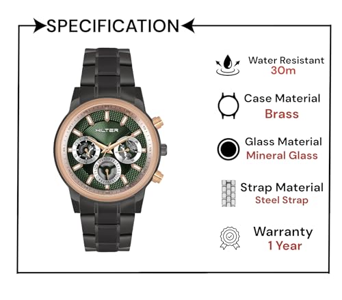 Image of HILTER Men's Wave Analog Dial Wrist Watch (ST4010)