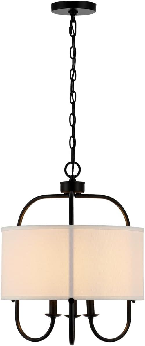 SAFAVIEH Lighting Collection Jemmi 3-Light Black LED Adjustable Pendant