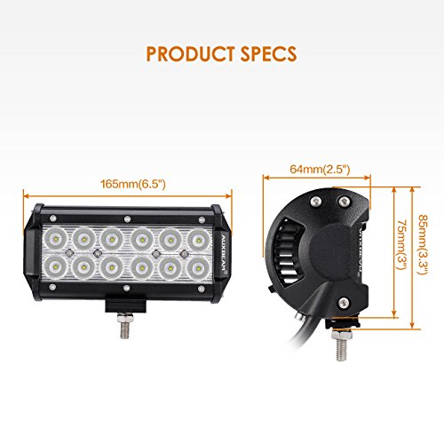 image for Auxbeam 7 Inch LED Light Bar 36W LED Driving Light Spot LED Work Light